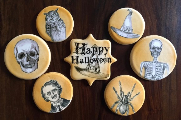 Painted halloween cookies